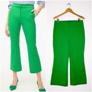 J.Crew Kelsey Flare Crop Pants Green Size 10 NWT